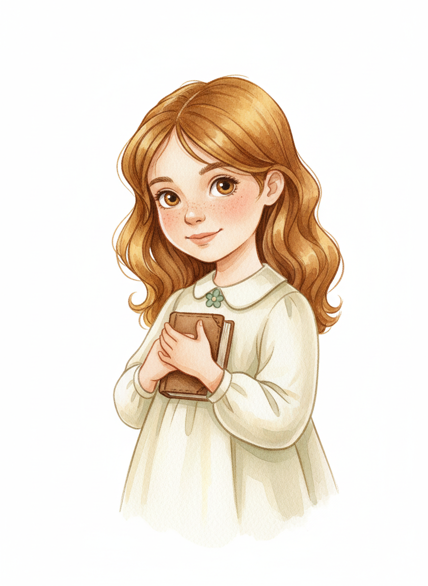 Classic Watercolor character portrait